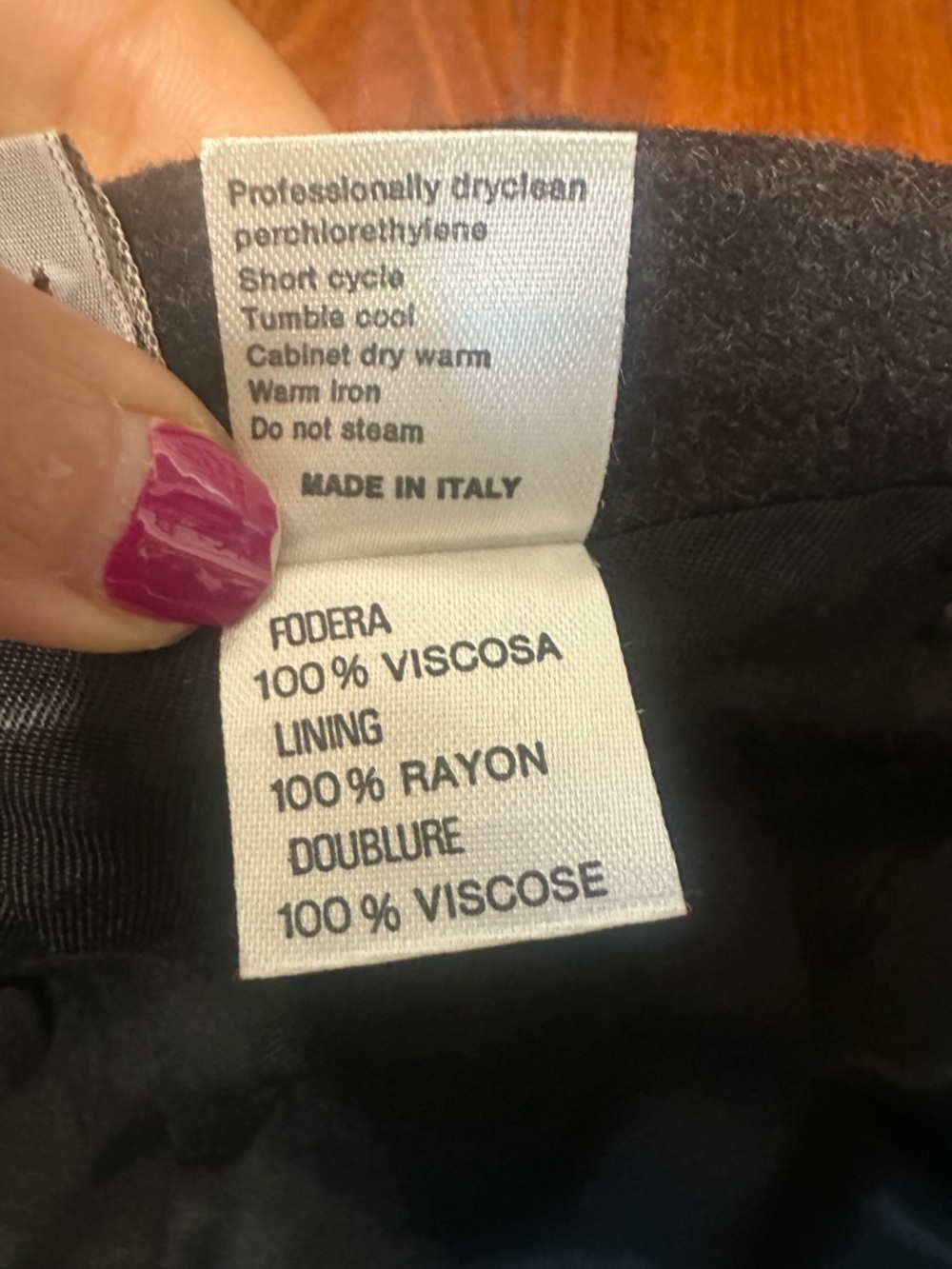 PER TE BY KRIZIA Charcoal Gray Blazer with Light Gray Piping - Picture 6 of 7